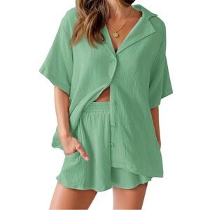 Mint Green Women's Two Piece Set